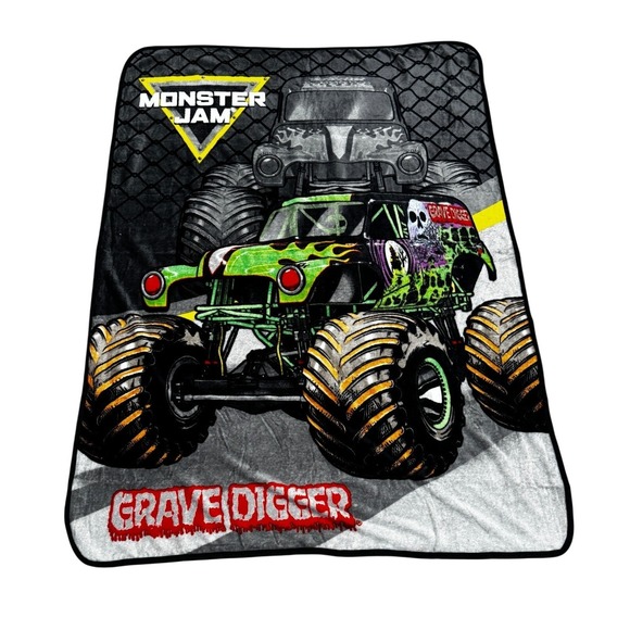Jay Franco and Sons Other - Monster Jam Grave Digger Kids Multicolor Monster Truck Super Soft Fleece Blanket